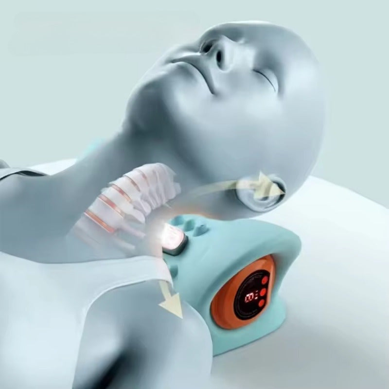 Almohada masajeadora eléctrica para cuello y hombros, recargable por USB, portátil, para relajación muscular