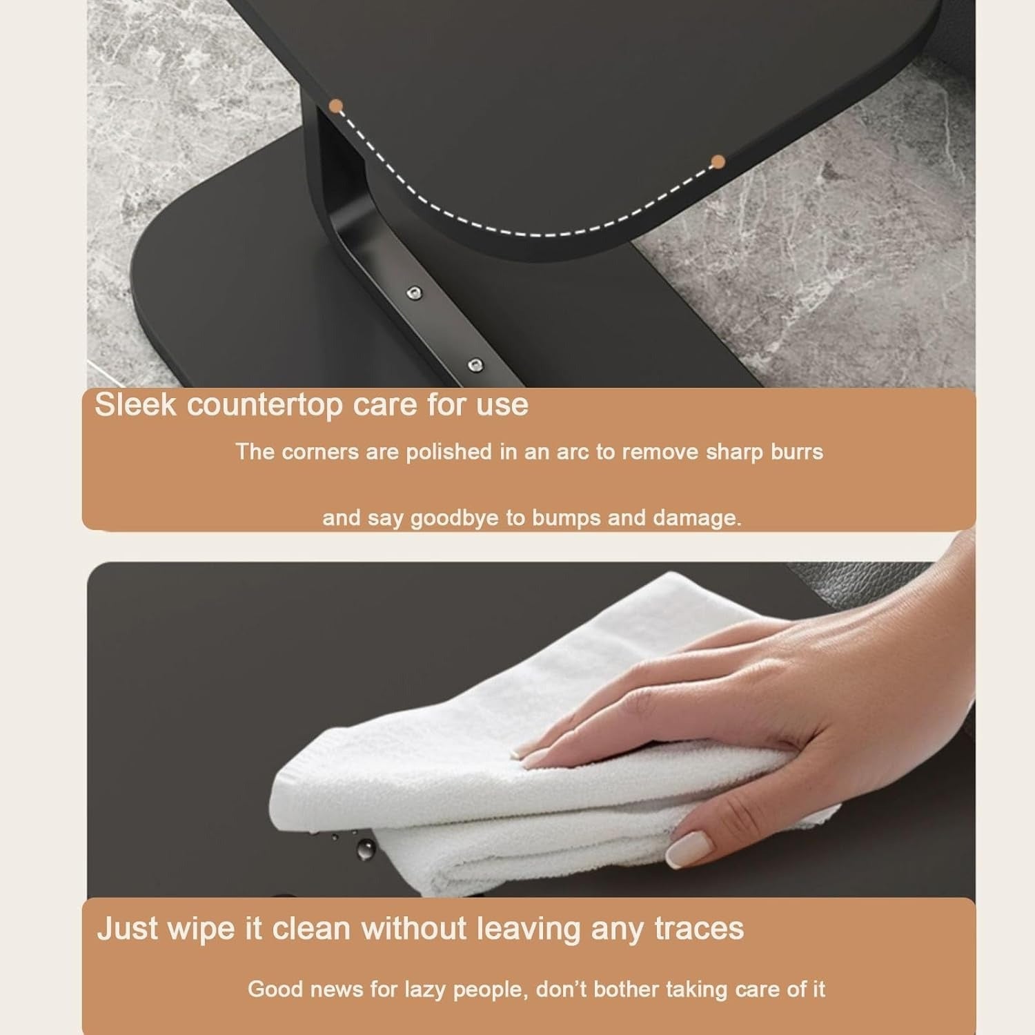 Elegant C-Shaped Side Table, Small Coffee Table, Sofa End Table