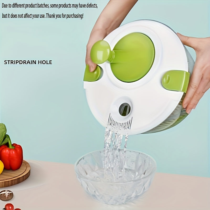 Multifunctional Salad Spinner and Colander Manual Kitchen Dryer with Drainer Basket