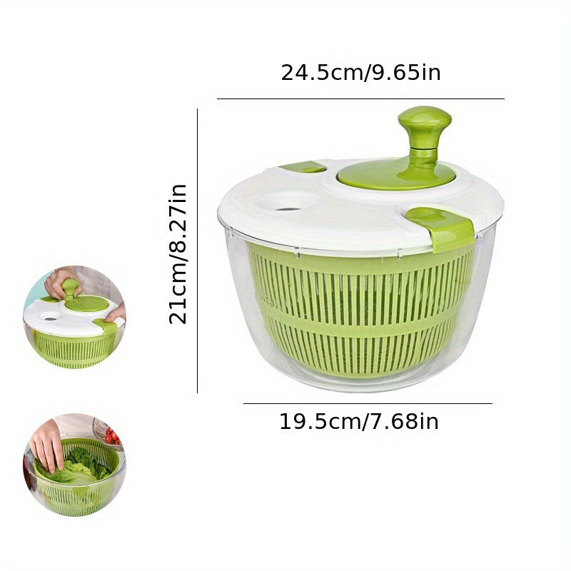 Multifunctional Salad Spinner and Colander Manual Kitchen Dryer with Drainer Basket