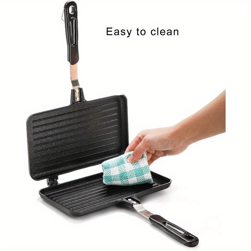 Non-Stick Sandwich Maker Pan Double-Sided Aluminum Grill for Toasted Sandwiches Waffles