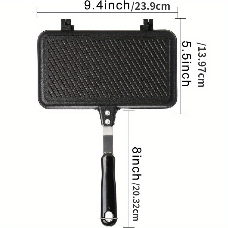 Non-Stick Sandwich Maker Pan Double-Sided Aluminum Grill for Toasted Sandwiches Waffles