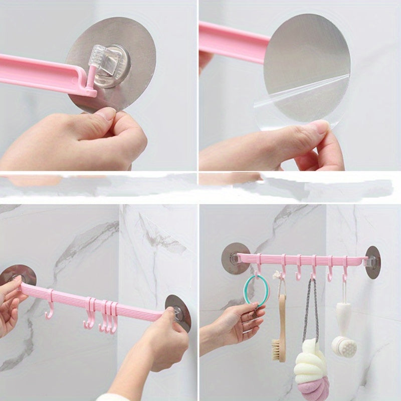 Ganchos adhesivos de 6 unidades para colgar en la pared en cocina, baño y ropa