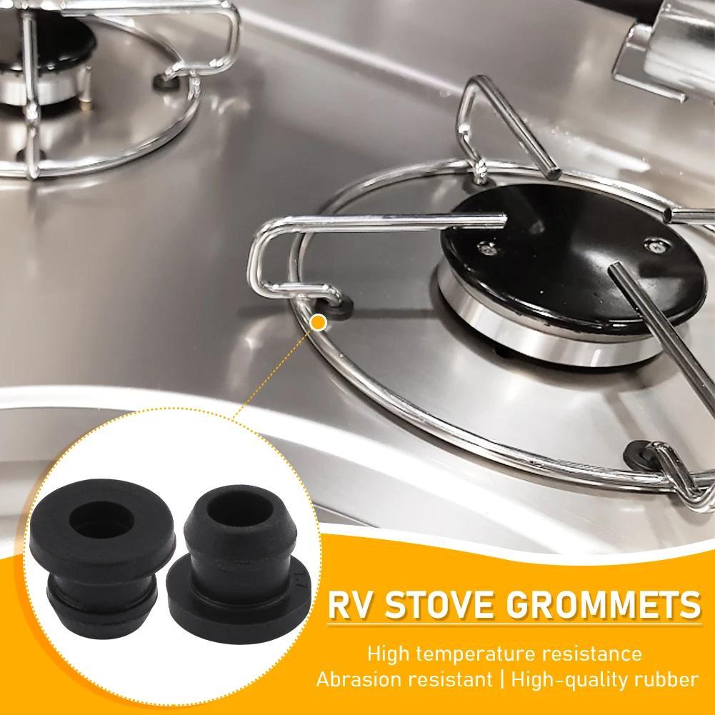 10 Pack High-Temperature Resistant Synthetic Rubber RV Stove Grommets Scratch Protection