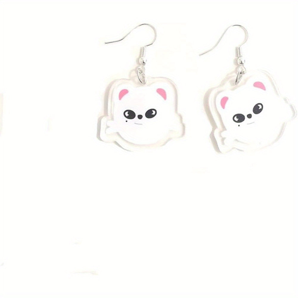 Animal-Themed Earrings for Kids and Teens, Cute Korean Pop Character Jewelry