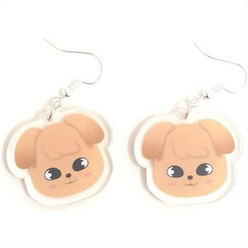 Animal-Themed Earrings for Kids and Teens, Cute Korean Pop Character Jewelry