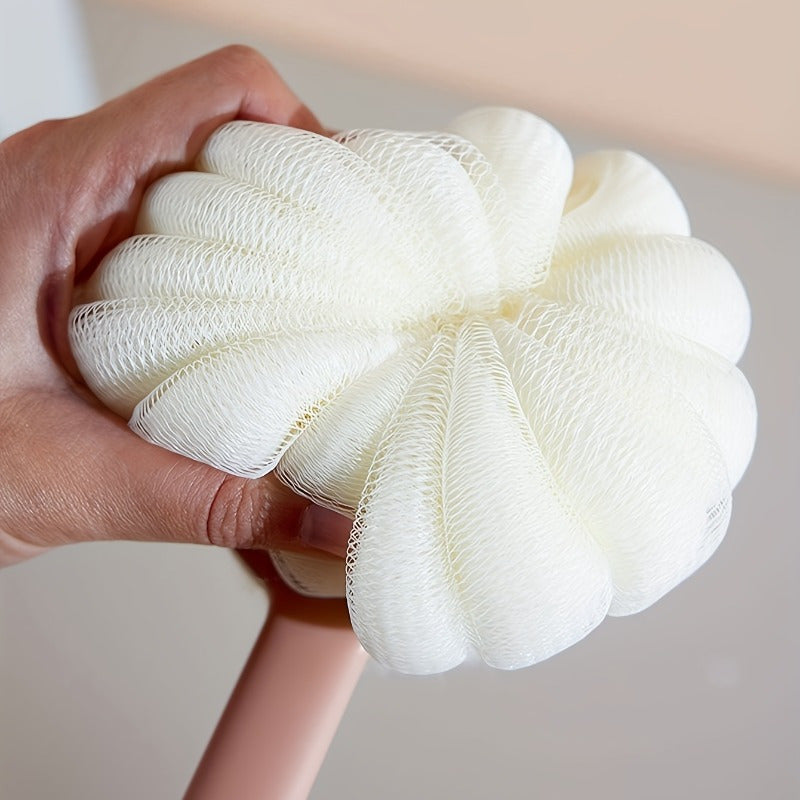 Long-Handled Dual-Sided Bath Body Brush with Bristle and Loofah for Exfoliation