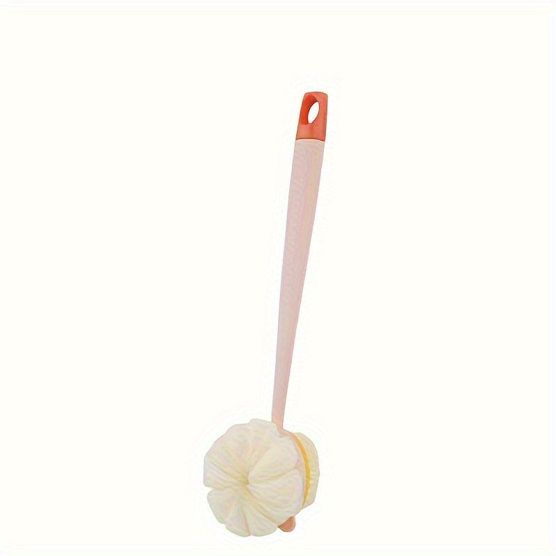 Long-Handled Dual-Sided Bath Body Brush with Bristle and Loofah for Exfoliation