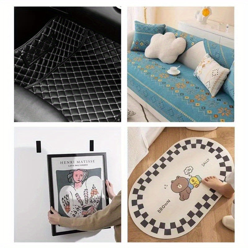 Set of 10 Double-Sided Carpet Grippers for Floor Mats and Auto Carpets