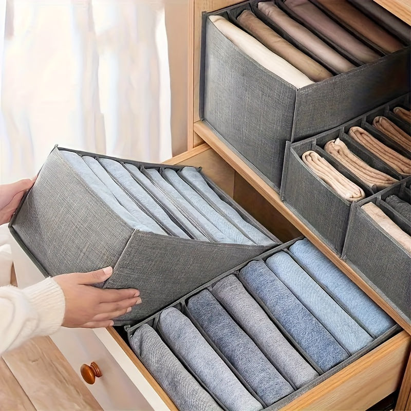 Clothes Organizer with 9 Compartments for Wardrobe Storage