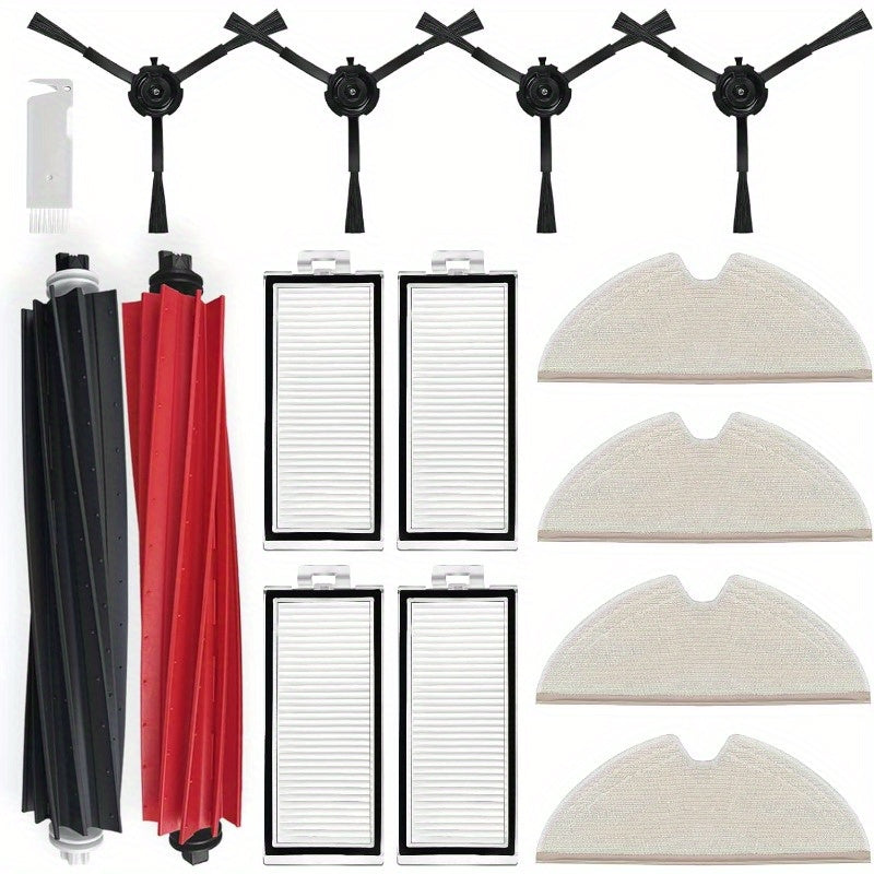 Robot changyutgich uchun 15 ta qismlik almashtirish detallar to'plami, cho'tkalar, filtrlashlar, moplar bilan