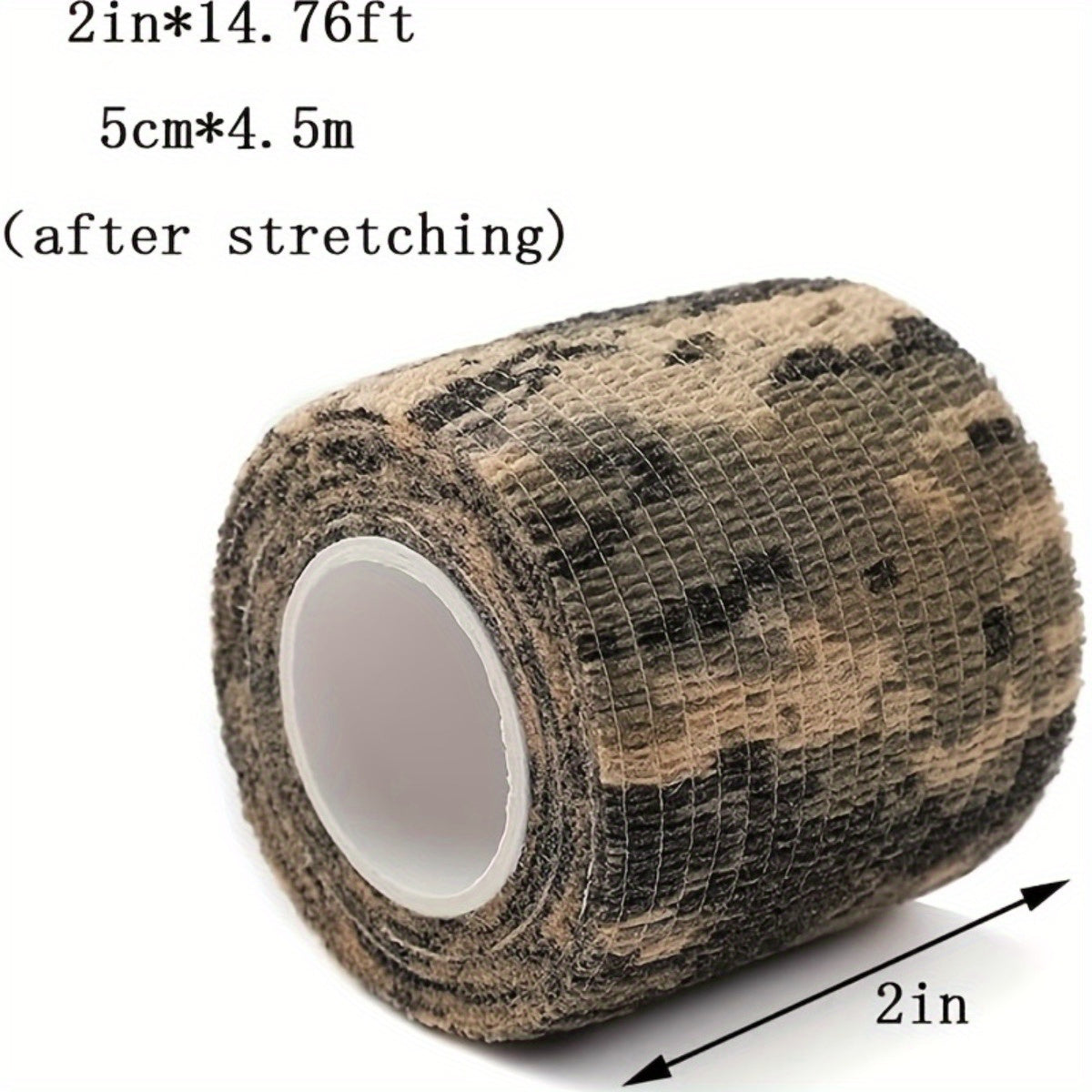 Harbiy ov qilish, lager qilish, piyoda yurish va sport uchun 6 ta kamuflyaj lenta