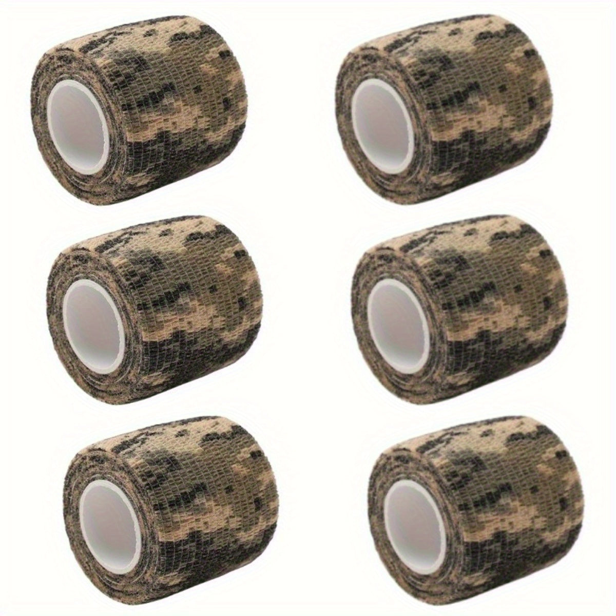 6-Pack Camouflage Tape for Military Hunting Camping Hiking Sports