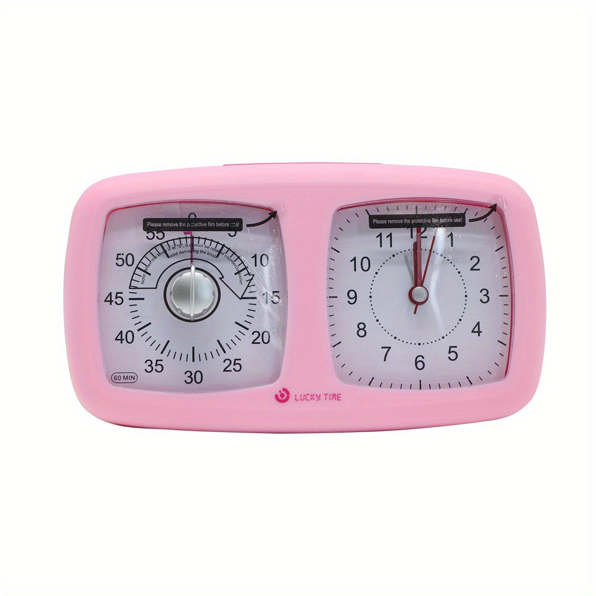 Dual Screen Visual Timer and Alarm Clock Battery-Powered for Home School Work