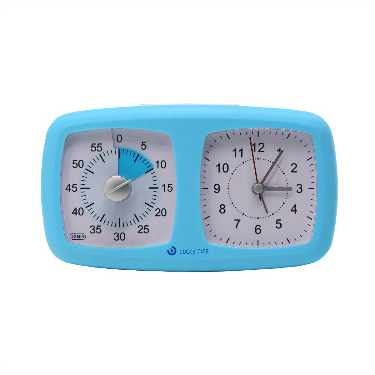 Dual Screen Visual Timer and Alarm Clock Battery-Powered for Home School Work