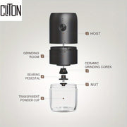 Electric Portable Coffee Grinder USB Rechargeable Mini Burr Filter