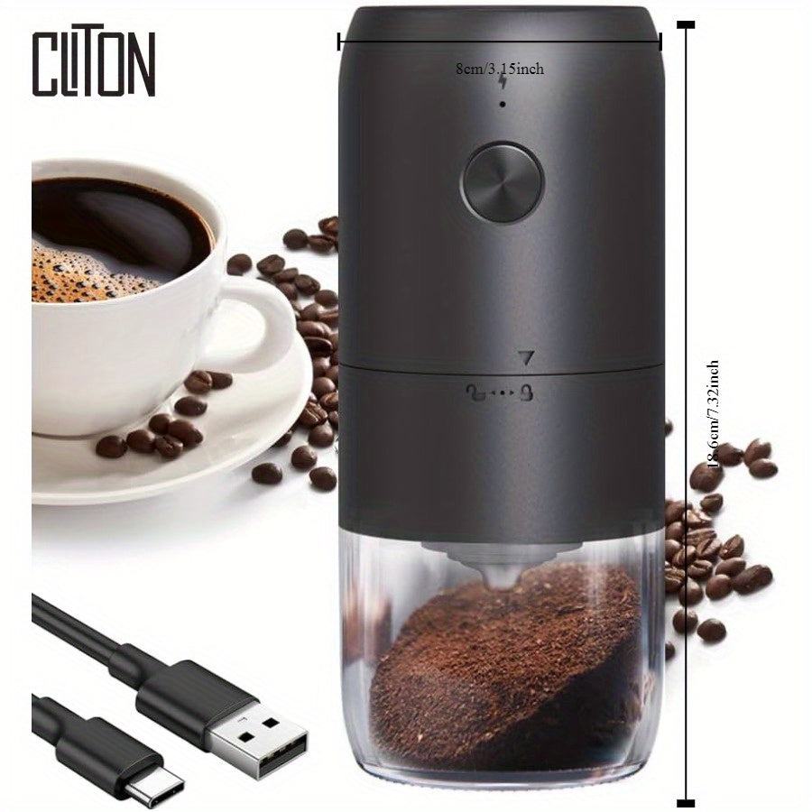 Electric Portable Coffee Grinder USB Rechargeable Mini Burr Filter