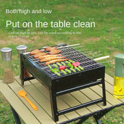 Compact Charcoal Grill with Ventilation System, Collapsible Tabletop BBQ, Easy-to-Clean Steel