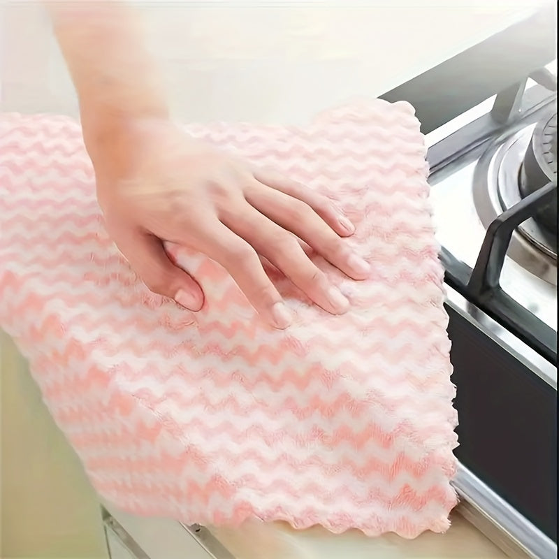 Set of 10 Microfiber Cleaning Cloths for Kitchen Bathroom Car Streak-Free Reusable