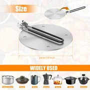 Stainless Steel Heat Diffuser Plate for Gas Stove 20/24cm Non-Slip Even Heat