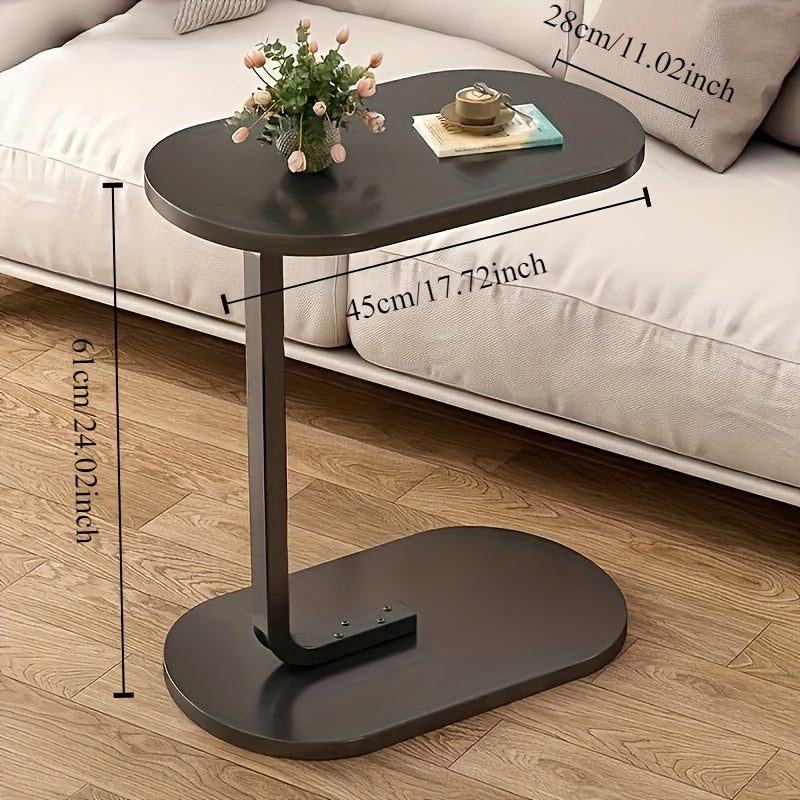 Klassik Dizaynli Yon Stol, Mustahkam Yog'och Asos - Silliq va Joyni Tejaydigan, Mustahkam Metall Ramka, To'liq Yig'ilgan Holatda Yetkaziladi, Yashash Xonasi yoki Balkon Uchun Ideal, Vaz va Kitob Ushturmasi Kiritilgan, Zamonaviy Stol Bezaklari