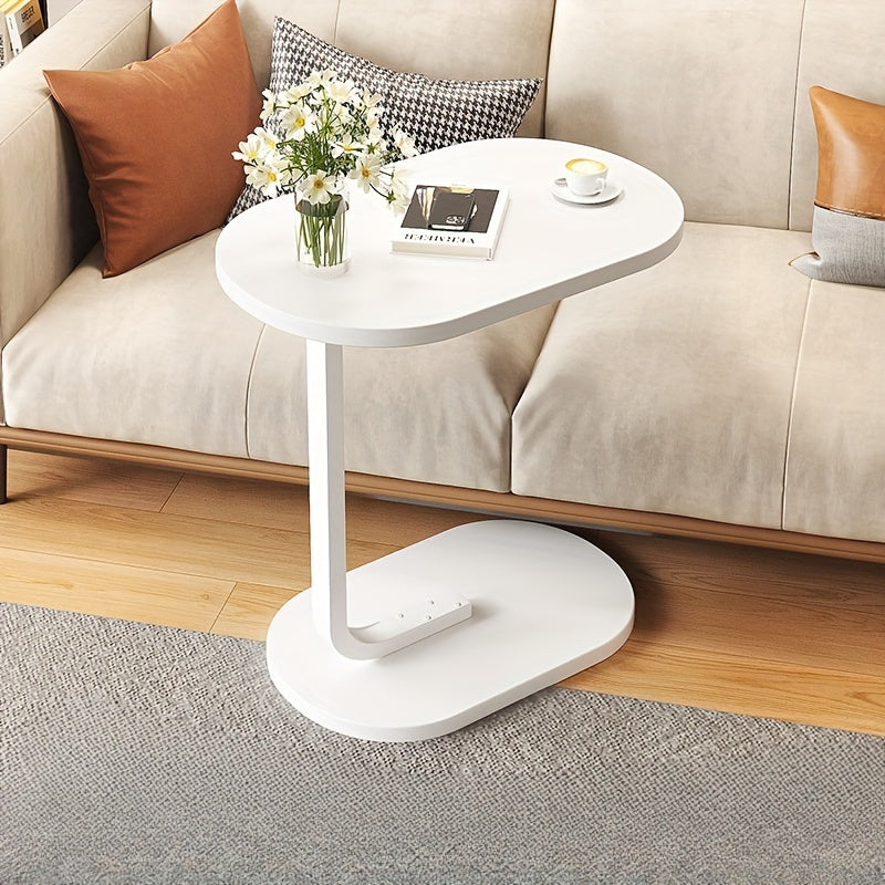 Klassik Dizaynli Yon Stol, Mustahkam Yog'och Asos - Silliq va Joyni Tejaydigan, Mustahkam Metall Ramka, To'liq Yig'ilgan Holatda Yetkaziladi, Yashash Xonasi yoki Balkon Uchun Ideal, Vaz va Kitob Ushturmasi Kiritilgan, Zamonaviy Stol Bezaklari