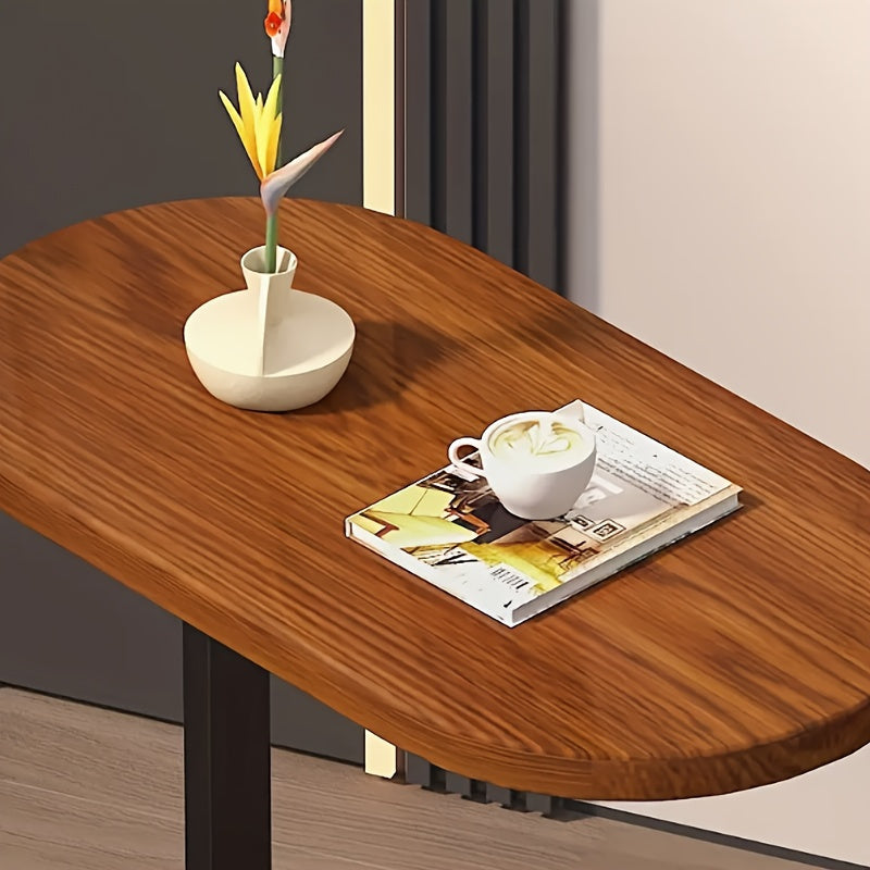 Klassik Dizaynli Yon Stol, Mustahkam Yog'och Asos - Silliq va Joyni Tejaydigan, Mustahkam Metall Ramka, To'liq Yig'ilgan Holatda Yetkaziladi, Yashash Xonasi yoki Balkon Uchun Ideal, Vaz va Kitob Ushturmasi Kiritilgan, Zamonaviy Stol Bezaklari