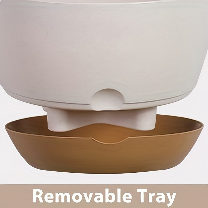 3 dona osilgan gulqopqog'i to'plami, 20.32cm katta sig'imli drenaj zanjiri, olib tashlanadigan idish, ichki va tashqi bog'lar, balkon bezaklari