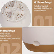 3 dona osilgan gulqopqog'i to'plami, 20.32cm katta sig'imli drenaj zanjiri, olib tashlanadigan idish, ichki va tashqi bog'lar, balkon bezaklari