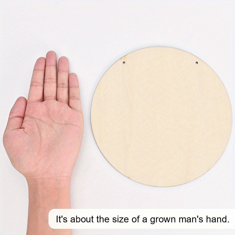 Round Wooden Nativity Scene Hanging Sign Christian Wall Art Decor for Christmas Garden Courtyard