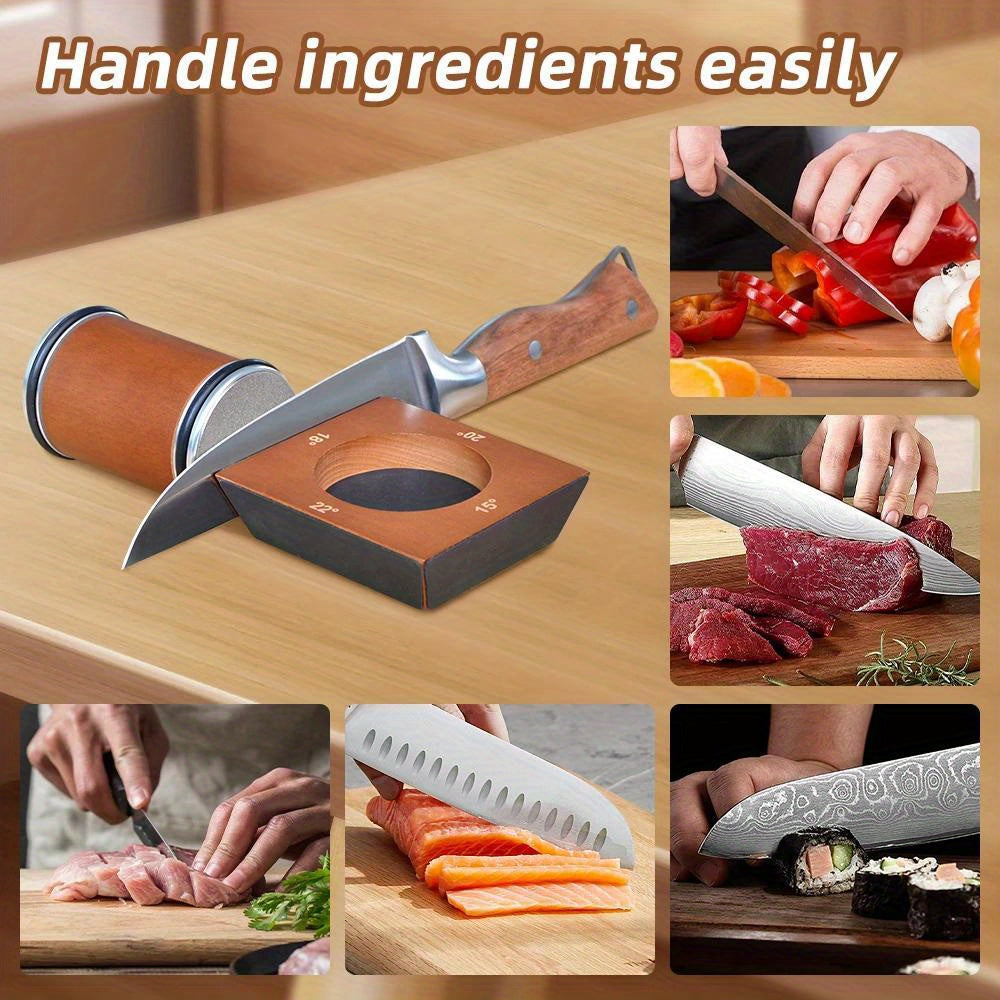 Afilador de cuchillos con diamantes para cuchillos de cocina, afilado de 15-22 grados