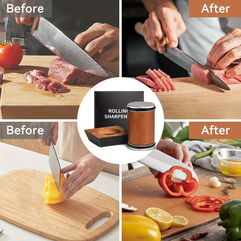 Afilador de cuchillos con diamantes para cuchillos de cocina, afilado de 15-22 grados