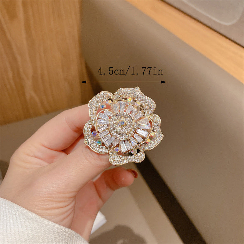 Floral Collar Pin for Women Stylish Fixed Collar Accessory Elegant Pressed Collar Jewelry