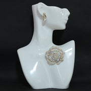 Floral Collar Pin for Women Stylish Fixed Collar Accessory Elegant Pressed Collar Jewelry