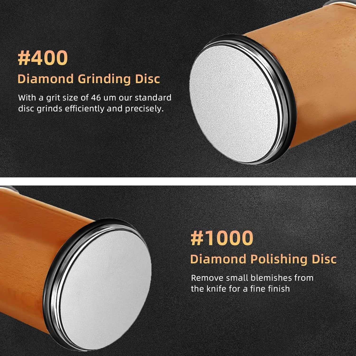 Afilador de cuchillos con diamantes para cuchillos de cocina, afilado de 15-22 grados