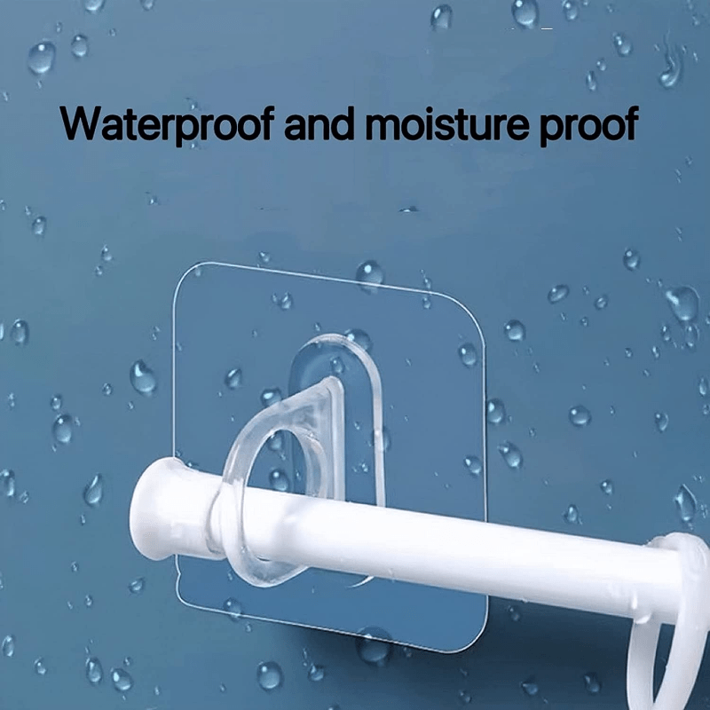 Clear Adhesive Hooks 6/10/20 Pack Wall Mount for Curtains and Dispensers Strong Durable Easy Install