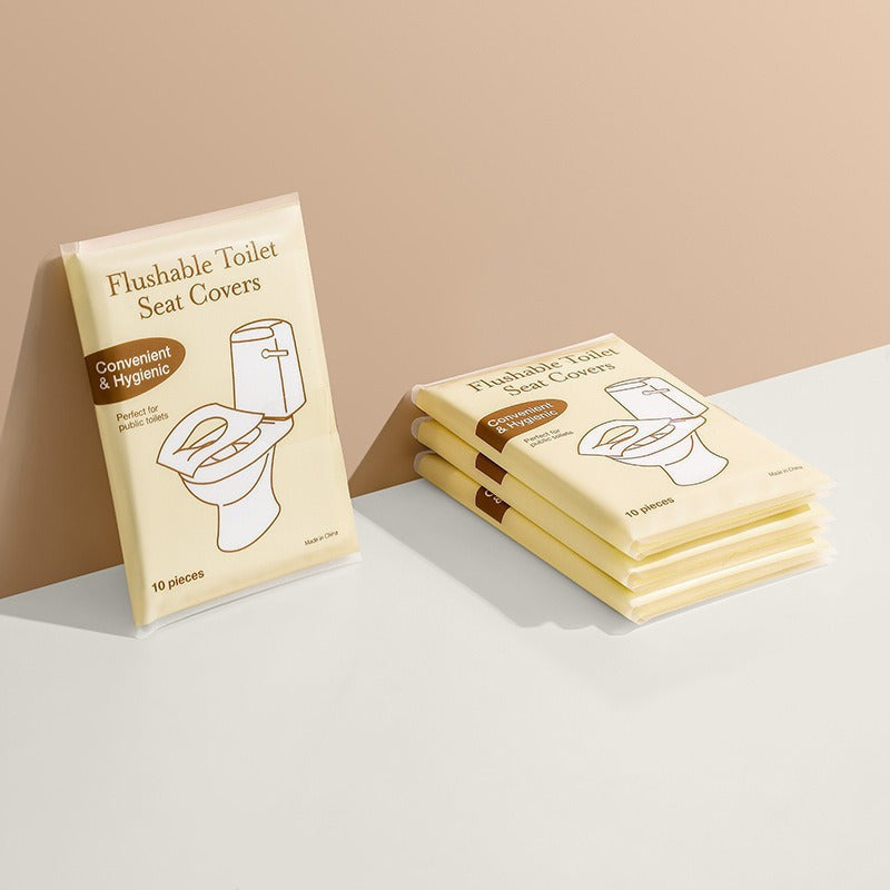 10 Flushable Non-Woven Toilet Seat Covers for Hygienic Use