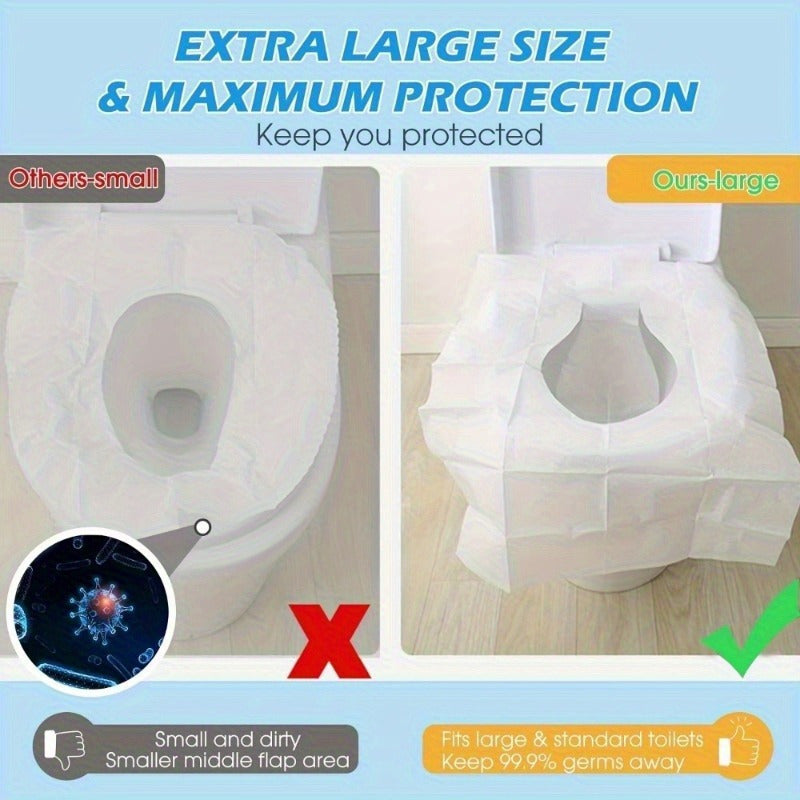 10 Flushable Non-Woven Toilet Seat Covers for Hygienic Use