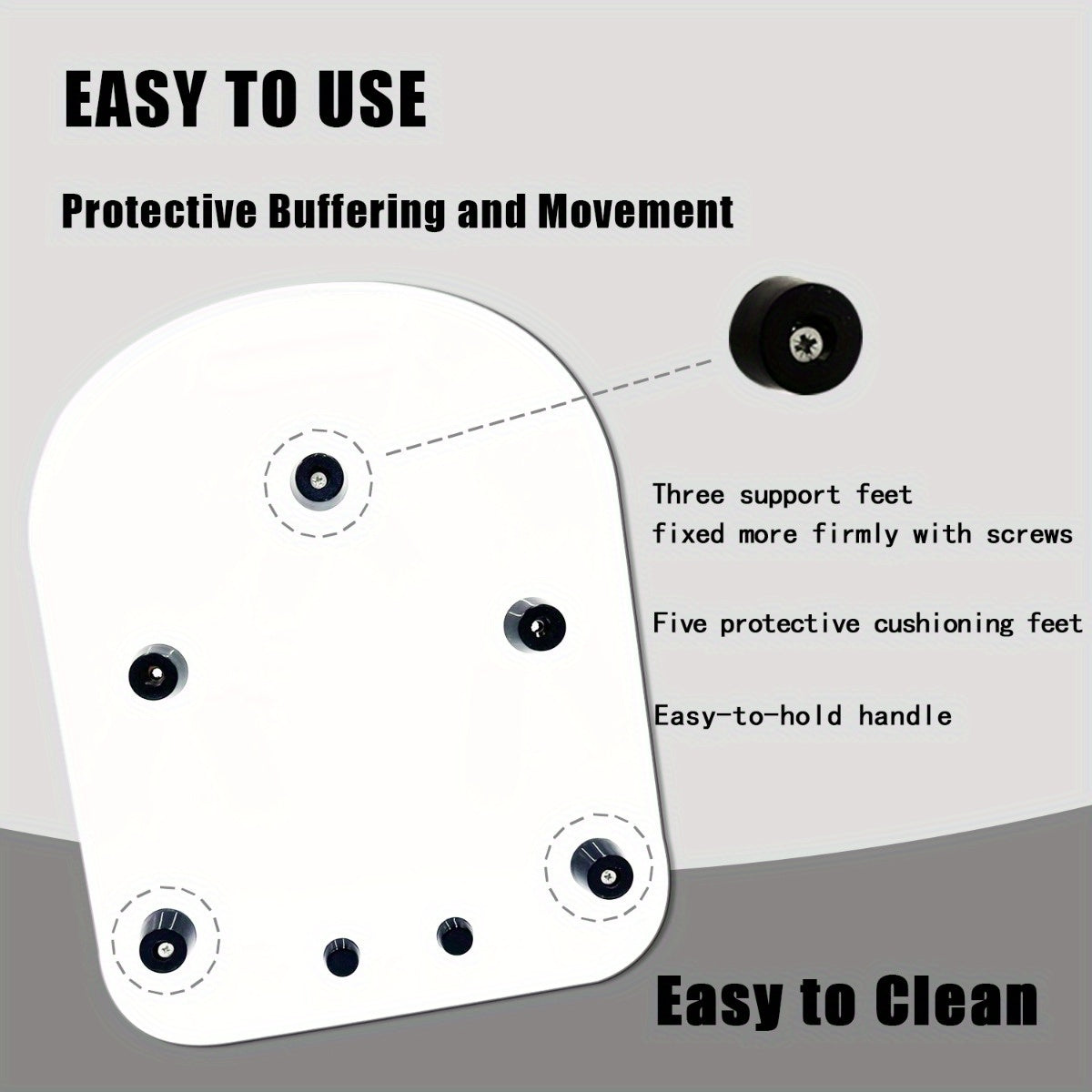 Alfombrilla antideslizante de acrílico para Thermomix TM5 TM6, soporte para encimera de cocina, color negro y blanco