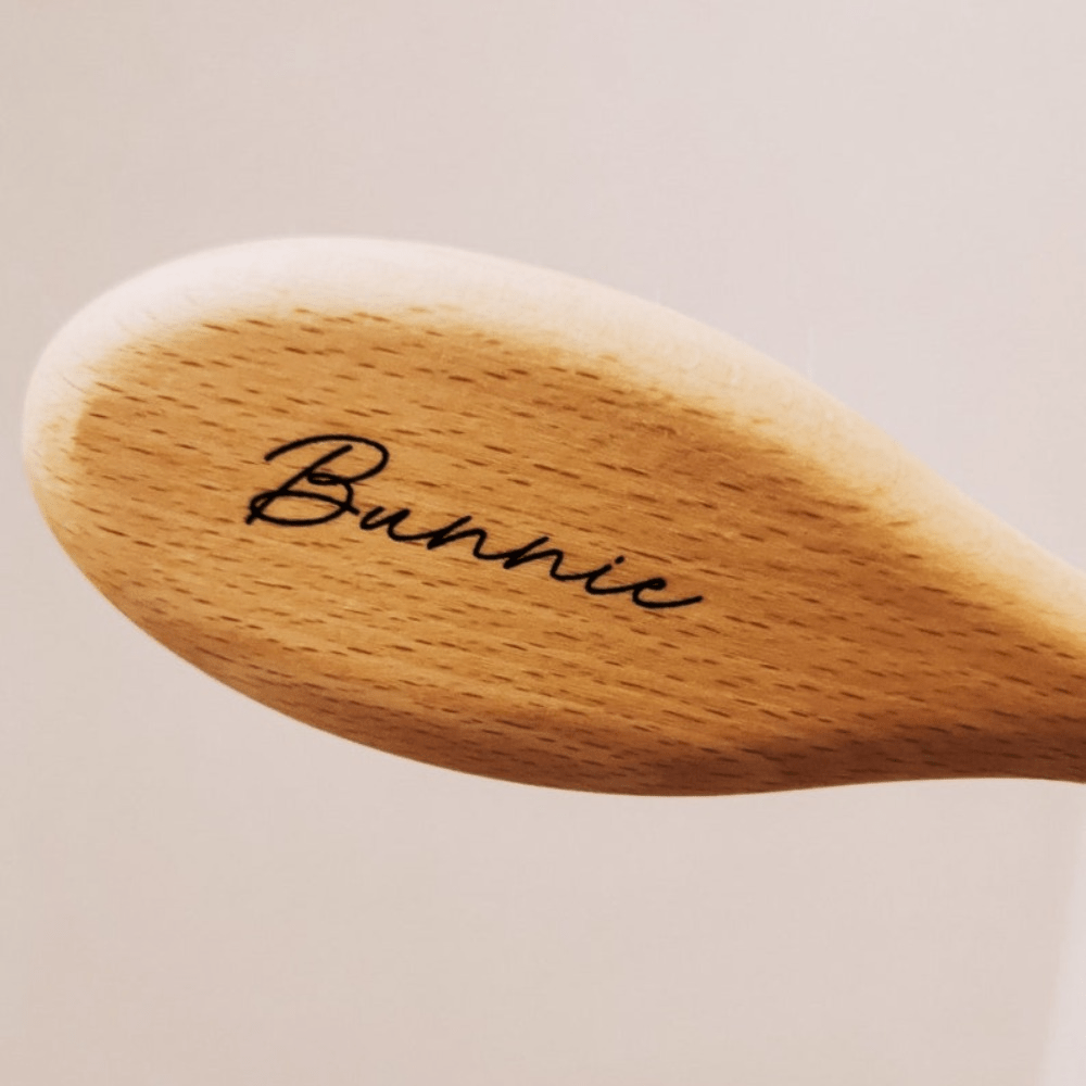 Custom Engraved Hair Brush Set with Fiberboard Handle Personal Keepsake Gift