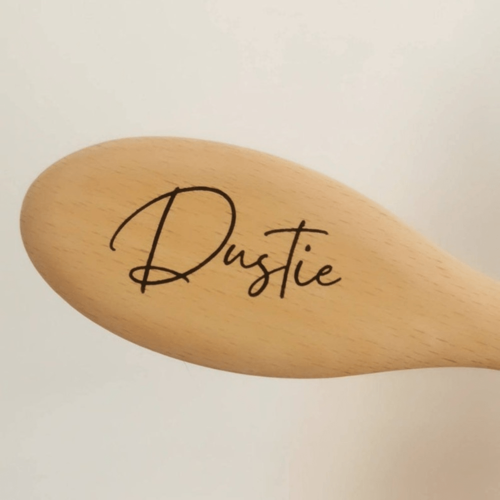 Custom Engraved Hair Brush Set with Fiberboard Handle Personal Keepsake Gift