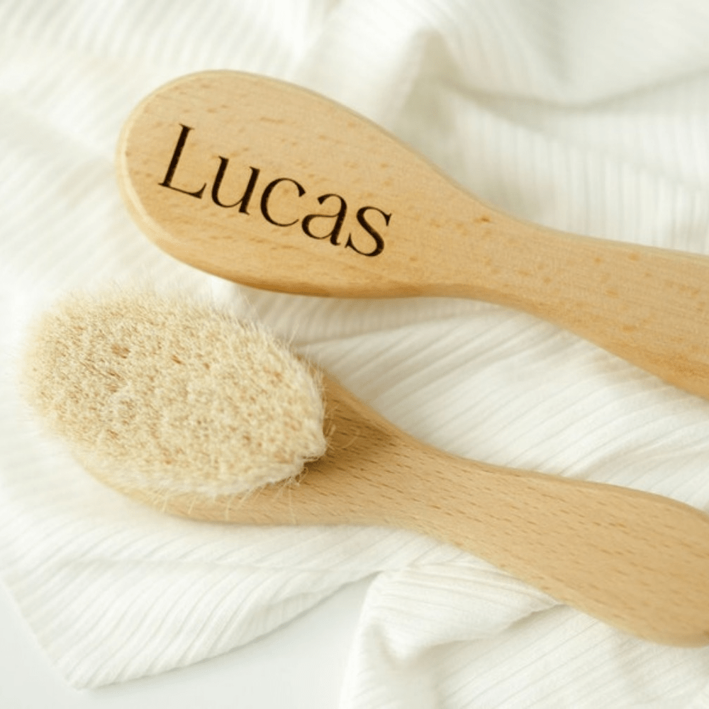 Cepillo de cabello personalizado para niños con diseño tallado, suave para bebés y niños, regalo