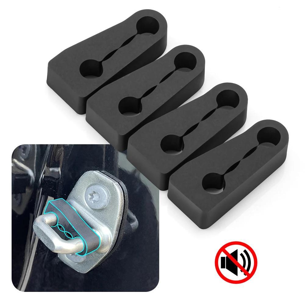 4pcs Car Door Lock Sound Deadener Damper Buffer Noise Reduction Seals