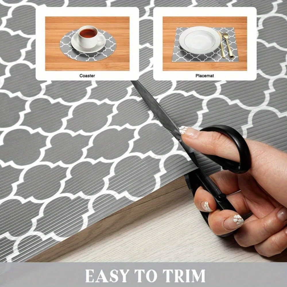 Estera de estantería resistente al agua y antiadherente, versátil para armarios y cajones de cocina