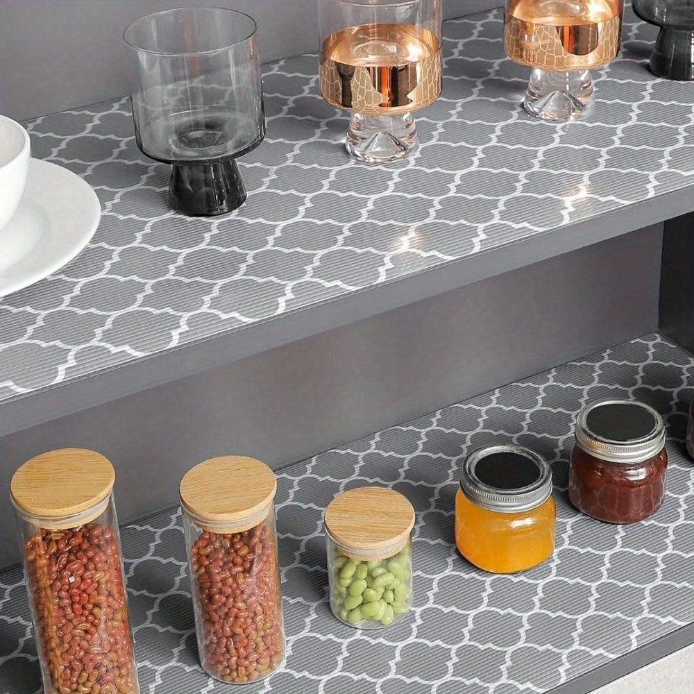 Estera de estantería resistente al agua y antiadherente, versátil para armarios y cajones de cocina