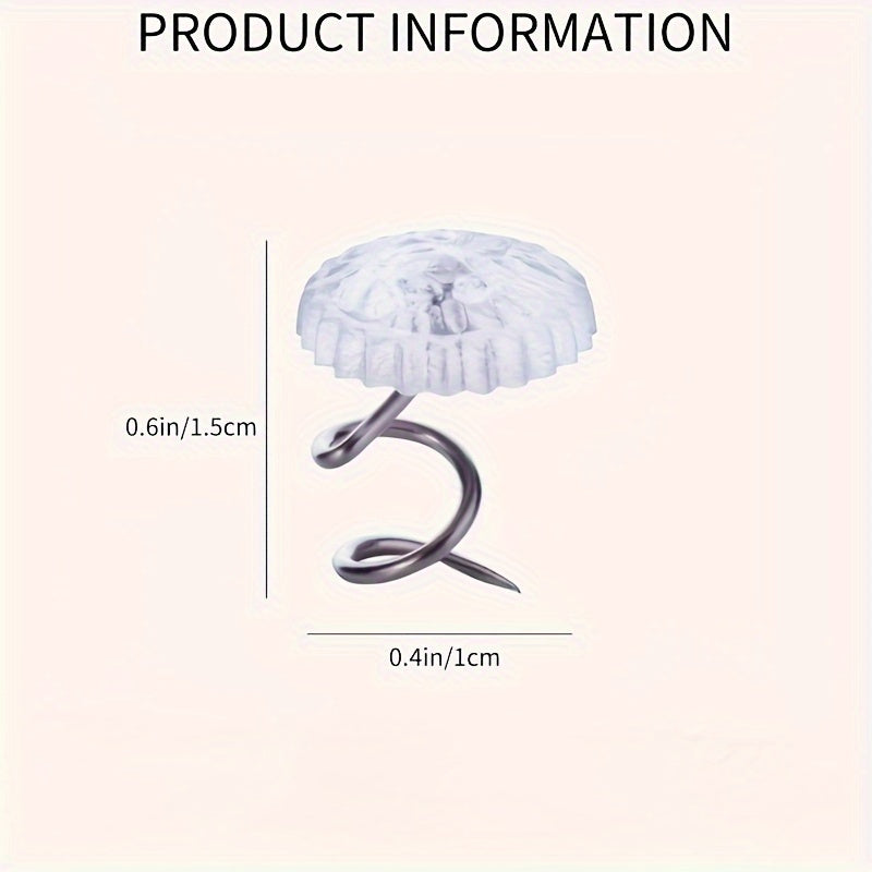 20 ta to'plam yotoq qopqog'i ignalari, chiziqli tacks, choyshablar, mebel qoplamalari, yostiqchalarga mos, shaffof, yopishmaydigan