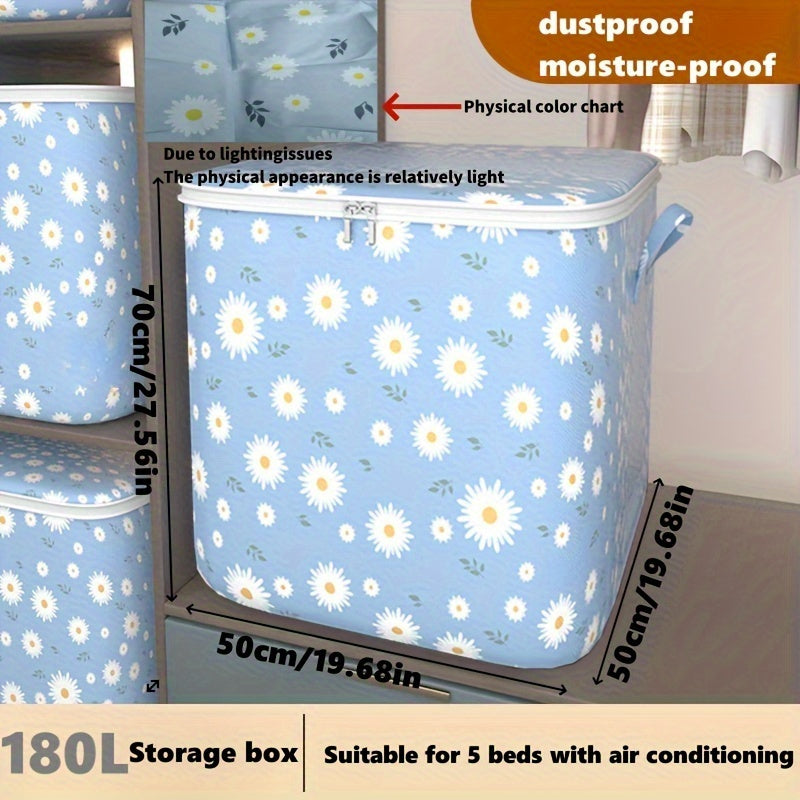 Large Capacity Waterproof Polyester Storage Bin for Clothes and Blankets