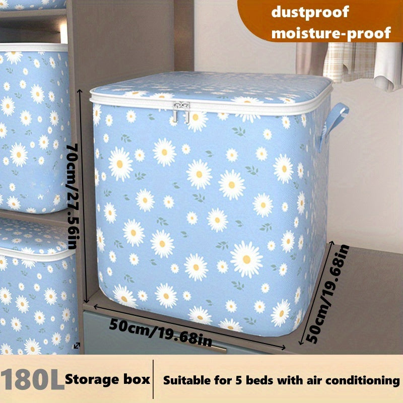 Large Capacity Waterproof Polyester Storage Bin for Clothes and Blankets