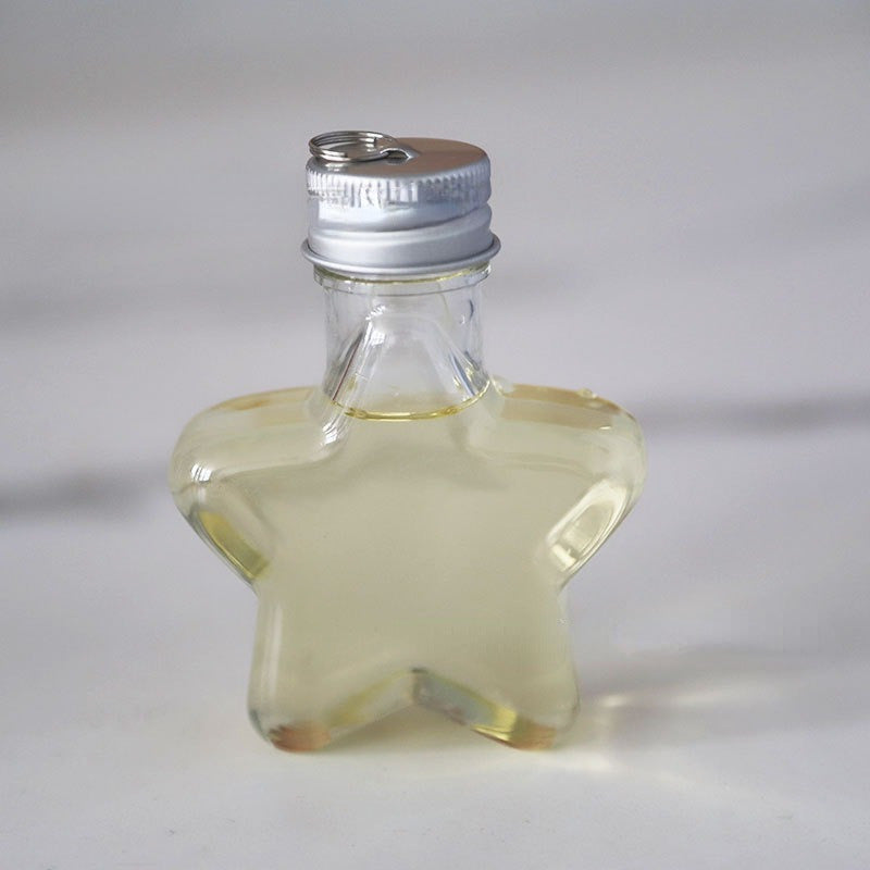 Set of 10 Small Star-Shaped 200ml Clear Plastic Beverage Bottles for Christmas Tree Decoration