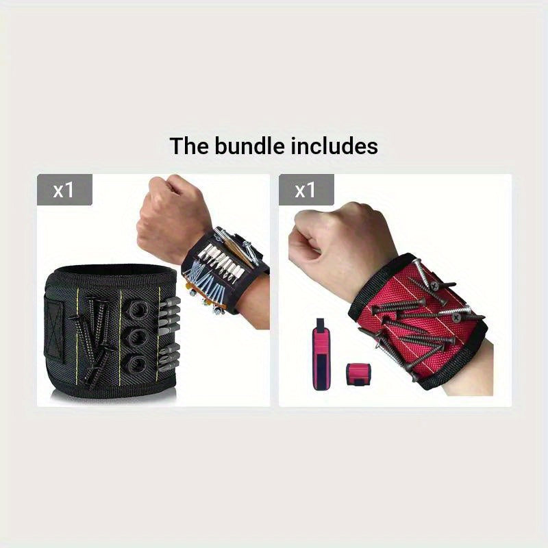 Magnetic Wristband Durable Linen Tool Holder for Screws Nails and Bits